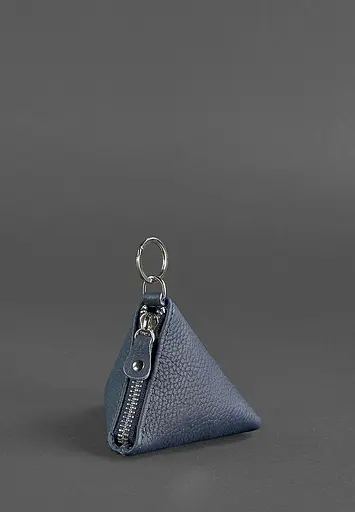 Шкіряна монетниця 2.0 Піраміда Синя - фото 2