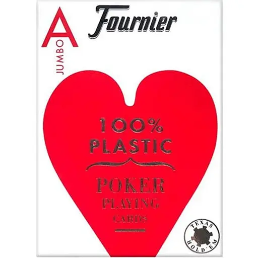 Карти гральні United States Playing Card Company Fournier 2800 Titanium Jumbo Index (red) (1028935-1) - фото 1