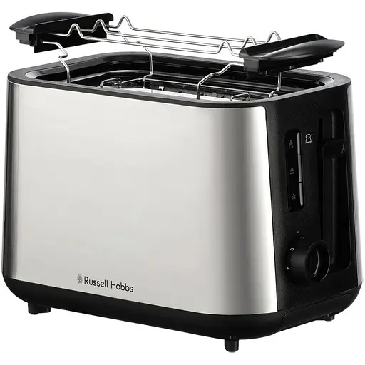 Тостер Russell Hobbs Heaton нержав. підігрів розморожування чорний+нерж.