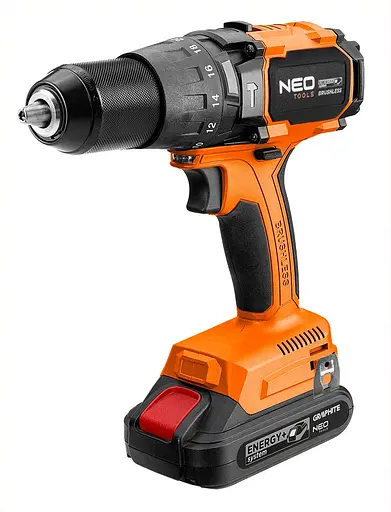 Шуруповерт-дрель аккумуляторный Neo Tools Energy+ 18В бесщеточный 100 Нм 0-480 0-1900 об/мин 1.56 кг без АКБ и ЗП - фото 5