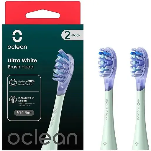 Насадка Oclean Ultra White Brush Head UW01 G02 Green 2 psc  - фото 1