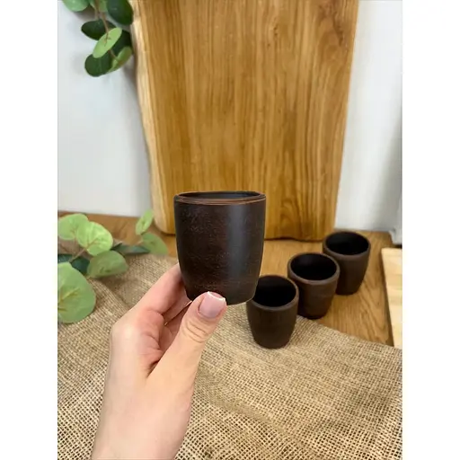 Чарка 70 мл керамічна (глиняна) Гладка - фото 2