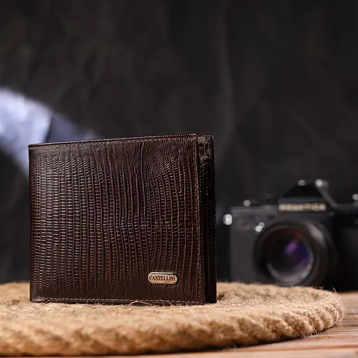 Мужской кожаный кошелек Canpellini 11.5х9.8х1 см acs0025038 - фото 7