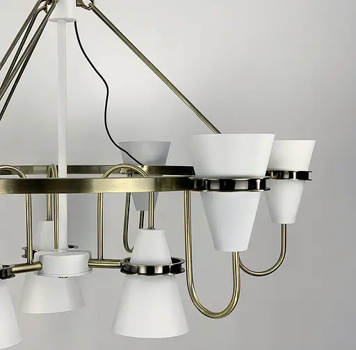 Дизайнерський світильник з унікальним дворівневим каркасом Line.F AP 052/9 WT - фото 4