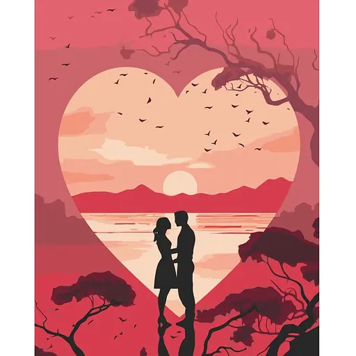 Набір для розпису ArtCraft Силует кохання 40 x 50 см (11066-AC)