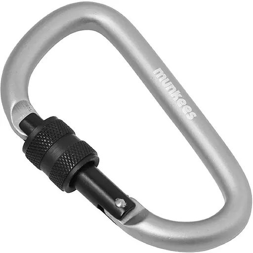 Брелок-карабін Munkees 3248 D with Screw Lock 8х80 мм Grey (1012-3248-GY)