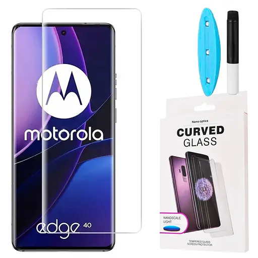 Защитное стекло DK для Motorola Edge 40 Neo UV Curved 017258 clear 2 шт. - фото 2