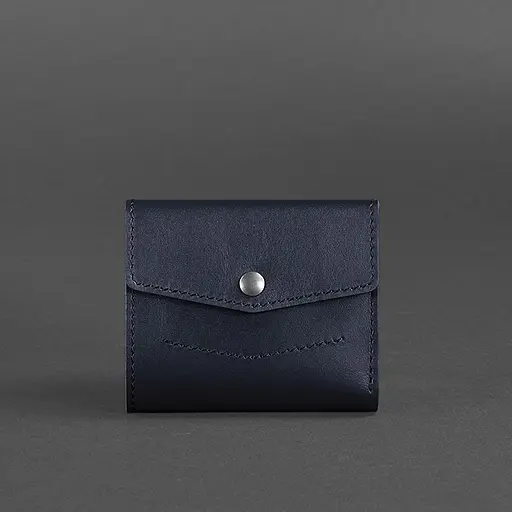 Кожаный кошелек 2.1 темно-синий Краст - фото 6