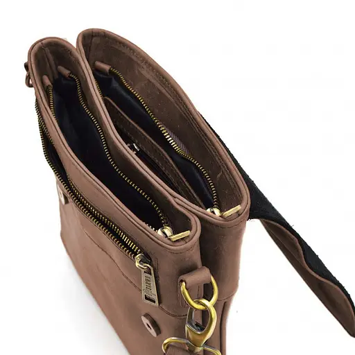 Чоловіча шкіряна сумка через плече TARWA 25х24х5 см sum0025353 - фото 2