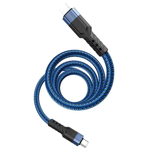 Кабель Hoco Type-C to Lightning U110, 1.2 м синій посиленний 6931474770554 - фото 1