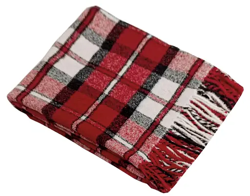 Плед вовняний Vladi Палермо 140x200 червоно-чорно-білий 4 (1166100) - фото 1