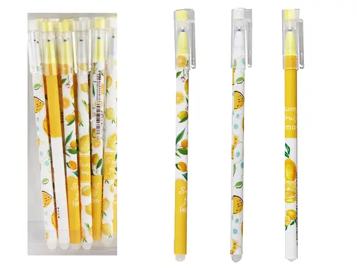 Набор гелевых ручек-стирочок Lemon 12 штук, синий цвет, толщина письма 0,5 мм 1807-2-QX