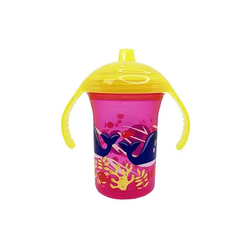 Пляшечка пластикова з ручками "Кит" MGZ-0323(Pink) 250 мл - фото 2