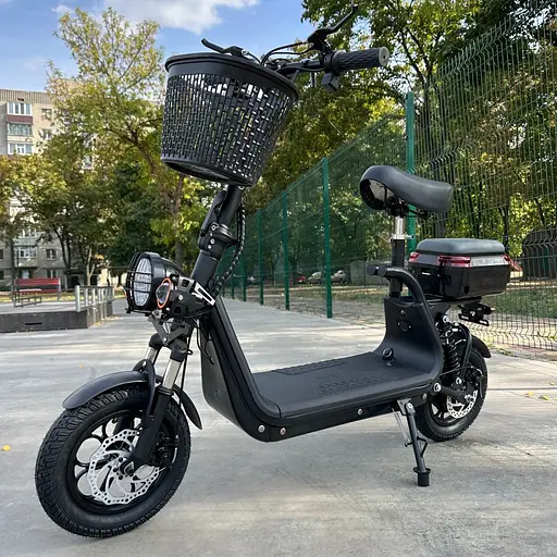 Электросамокат EVOBIKE Zen U12 MAX 2025 года черный | электросамокат с тремя фарами, корзинкой и багажником - фото 9