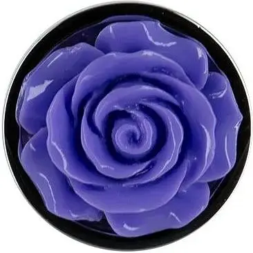 Металева анальна пробка Lux Active з трояндою - Rose Anal Plug - Purple - фото 3