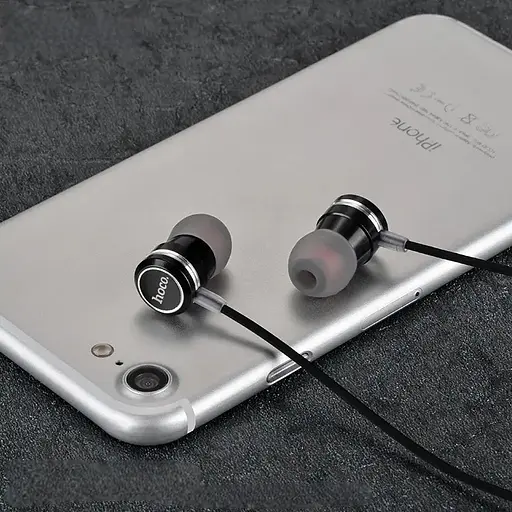 Проводные наушники Hoco M16 Ling Sound, 3.5mm, 1.2m, Чёрный - фото 4