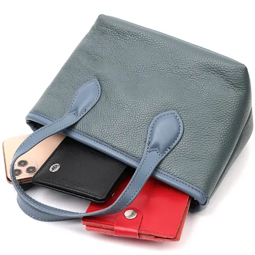 Сумка Vintage с двумя ручками из натуральной кожи 19х14.5х12 см sum0029029 - фото 7