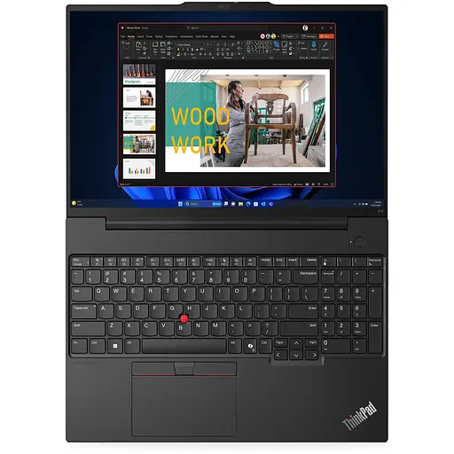Ноутбук Lenovo ThinkPad E16 Gen 2 з процесором AMD Ryzen™ 7 7735HS pana la 4.75GHz, 16" WUXGA, IPS, 32GB DDR5 RAM, 1TB SSD, AMD Radeon™ 680M графікою, Windows® 11 Pro, чорний, 3Y - фото 9