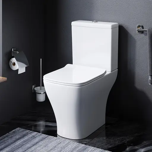 Унитаз-компакт Damixa Hit C938608SC с сидением Soft Close, Белый - фото 1