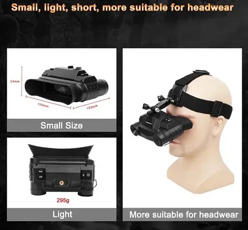 Прибор ночного видения G1 Night Vision 4.5х 1920x1080P невидимая волна 940nm с креплением на голову - фото 9