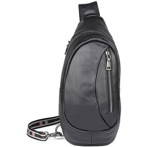 Кожаная сумка-слинг John McDee 15.5х36х7.5 см sum0025594 - фото 1