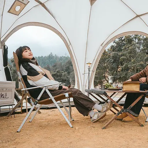 Складное туристическое кресло Naturehike CNH22JU059 алюминий (Коричневый) - фото 4