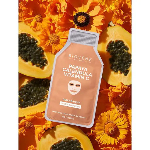 Маска для обличчя Biovene тканинна з папаєю та вітаміном C