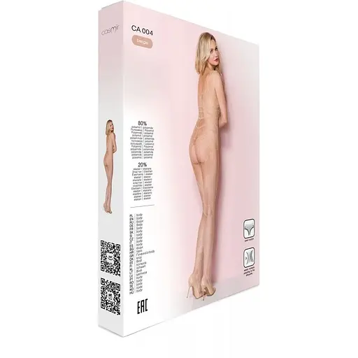 Тілесний ажурний бодістокінг Casmir CA004 зі складним вертикальним плетінням - фото 8