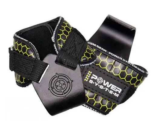 Крюки для тяги на запястье Power System PS-3360 Hooks V2 Black/Yellow XL (PS_3360_Black/Yellow XL) - фото 1