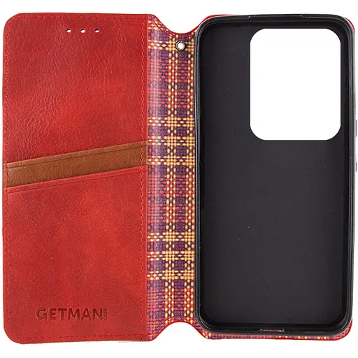 Шкіряний чохол-книжка GETMAN Cubic (PU) для Xiaomi Redmi Note 13 5G Червоний - фото 2