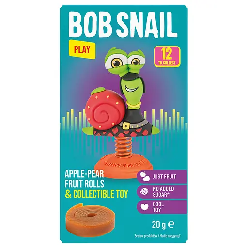 Конфеты детские натуральные Bob Snail Улитка Боб яблочно-грушевые 20 г + игрушка