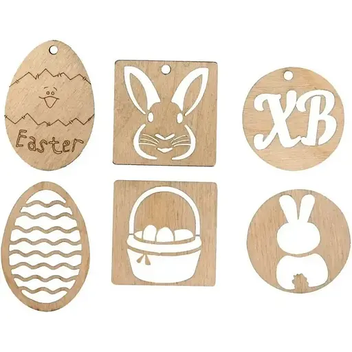 Заготовки Rosa Talent Теги Пасха фанера 6 шт