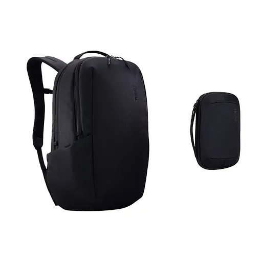 Комплект: Рюкзак Thule Subterra 2 Backpack 21L Black (TH 3205024) + Органайзер Thule Subterra 2 PowerShuttle Medium Black (TH 3205040)