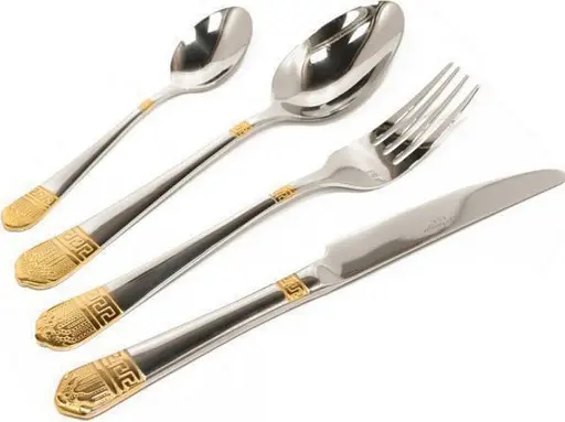 Набор столовых приборов Hoffburg HB-72920-GS на 12 персон в подарочном чемодане 72 предмета - фото 4