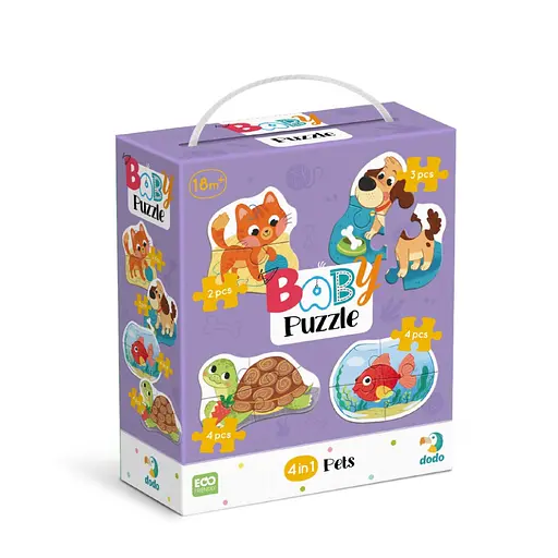 Детский пазл 4 в 1 "Baby puzzle. Домашние животные" DoDo Toys 300688 набор 4 в 1
