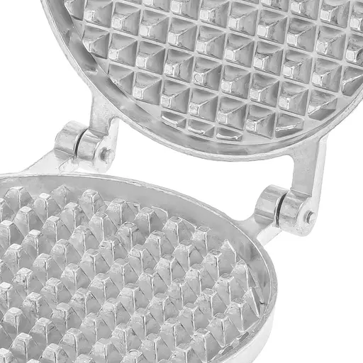 Форма алюминиевая круглая для выпечки толстых бельгийских венских вафлей (вафельница) со съемными ручками, RS Серый 87097 - фото 10