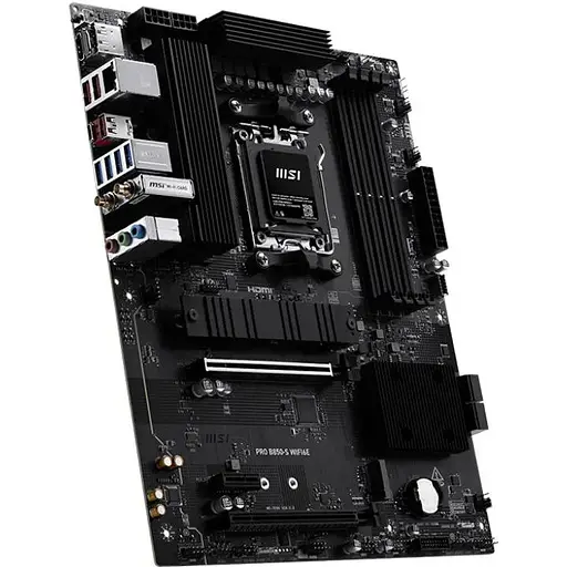 Материнська плата MSI PRO B850-S WIFI6E sAM5 B850 4xDDR5 M.2 HDMI WiFi BT ATX - фото 3