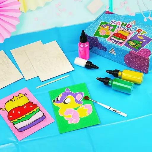 Дитячий набір для творчості картини з піску 9 в 1 KP-004 на картоні - фото 6