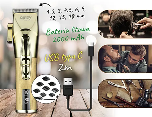 Профессиональная машинка Camry CR 2835g для стрижки волос с ЖК-дисплеем - фото 7