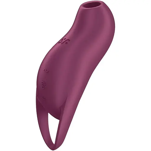 Вакуумний стимулятор клітора з вібрацією Satisfyer Pocket Pro 1 бордовий