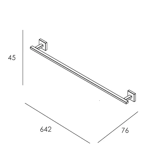Тримач для рушника Imprese Bilovec black matt 131255B Чорний матовий - фото 2
