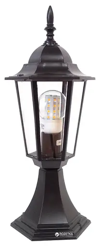 Світильник НТУ 06 чорний, прозоре скло