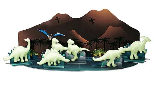 Набор светящихся в темноте 3D-наклеек 4M Динозавры 00-05426 Набор люминесцентных наклеек - фото 6