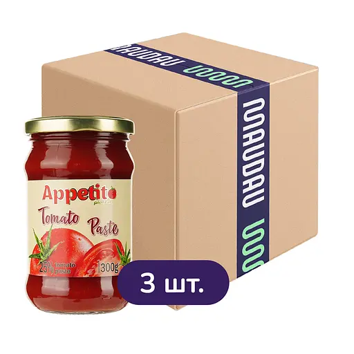 Набор томатной пасты Appetito Piatto 25% 300 г х 3 шт.