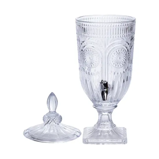 Лимонадница с краном стеклянная 3 л. диспенсер для напитков лимонадник с краном Yiwu HP-19-290 - фото 3