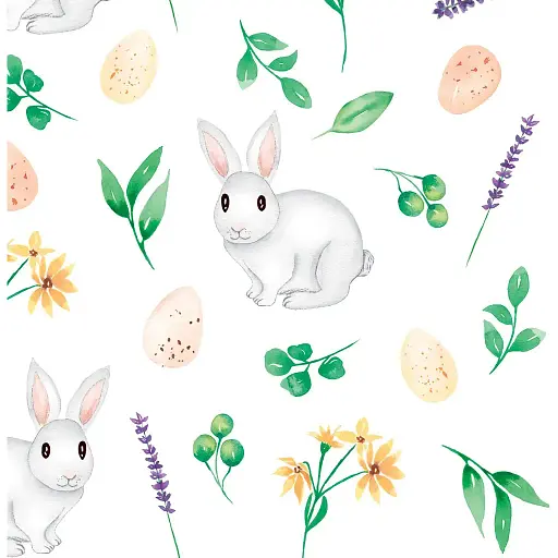 Салфетки бумажные Silken пасхальные Кролик и пасочка 33 x 33 см 18 шт. - фото 3