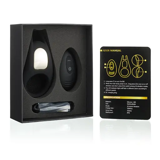 Віброкільце INTY Toys Crave 9.5 см (чорний) - фото 7