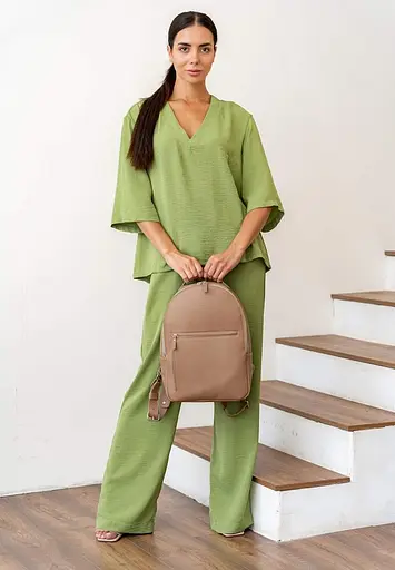 Шкіряний рюкзак Groove M карамель флотар - фото 7