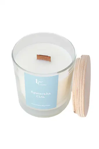 Свічка Кримська сіль 250 мл 30 год Стандартні Соєвий віск  - фото 2