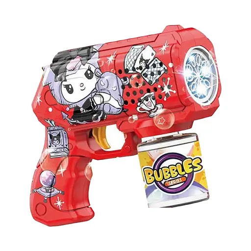 Пистолет с мыльными пузырями Куроми, 105A, со световыми эффектами, с мыльной жидкостью